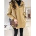 Casual Solid Color Hooded Split Irregular Coats