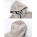 Casual Solid Color Hooded Split Irregular Coats