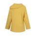 Cotton Solid Color Irregular Lapel Design Decorative Button European Casual Blouse