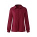 Long Sleeve Low Cut Casual Blouse Buttons Down Shirts