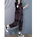 Plaid Print Demin Pockets Causal Harem Jumpsuit For Women