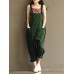 S-5XL Casual Women Loose  Strap Pocket Jumpsuit Trousers