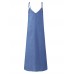 S-5XL Plus Size Sleeveless Strappy Long Denim Dress