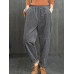 Solid Color Casual Corduroy Pants