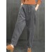 Solid Color Casual Corduroy Pants