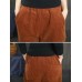 Solid Color Casual Corduroy Pants