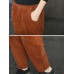 Solid Color Casual Corduroy Pants