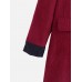 Women Casual Patch Hooded Thick Fleece Corduroy Long Coats