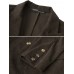 Women Corduroy Double Breasted Lapel Casual Long Sleeve Blazers With Pocket