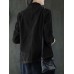 Women Corduroy Solid Korean Style Button Down Front Pockets Coats