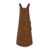 Women Corduroy V-Neck Sleeveless Solid Retro Casual Pockets Dress