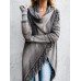 Women Long Sleeve Tassel Asymmetrical Cardigan Sweaters