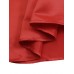 Women Party Collect Waist Solid Pleats A-Line Back Zipper Skirt With Side Pockets