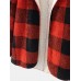 Women Plaid Fleece Hood Long Sleeve Warm Casual Hooded Sweatshirt