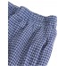 Women Plaid Wide-legged Elastic Waist Side Pocket Ankle Length Loose Pants