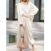 Women Plain Loose High Neck Tops Harem Pants Casual  Two-Piece Set