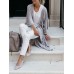 Women Plain Simple Casual Loose Knitted Irregular Hem Cardigan