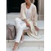 Women Plain Simple Casual Loose Knitted Irregular Hem Cardigan