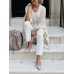 Women Plain Simple Casual Loose Knitted Irregular Hem Cardigan