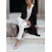 Women Plain Simple Casual Loose Knitted Irregular Hem Cardigan