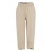 Women Solid Color Elastic Waist Loose Side Pocket Pants