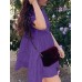 Women Solid Color Lapel Button Plus Size Pleated Shirts Dress