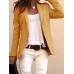 Women Solid Color Lapel Collar Slim Long Sleeve Blazers