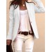 Women Solid Color Lapel Collar Slim Long Sleeve Blazers