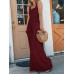 Women Solid Color Sleeveless Wide Shoulder Straps Wide Leg Jumpsuits