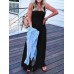 Women Solid Color Sleeveless Wide Shoulder Straps Wide Leg Jumpsuits