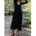 Women Solid Elastic V-Neck Maxi Length Street Casual Midi Dresses