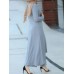 Women Solid Tie Irregular Top Wide Leg Pants Kaftan Two-Piece Set