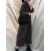 Women Stand Collar Button Front Casual Long Sleeve Jumpsuits With Pocket