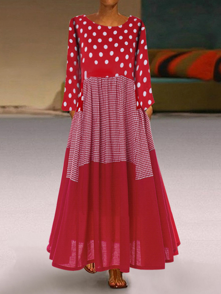 Crew-Neck-Polka-Dot-splice-Long-Sleeve-Maxi-Dress-1537848