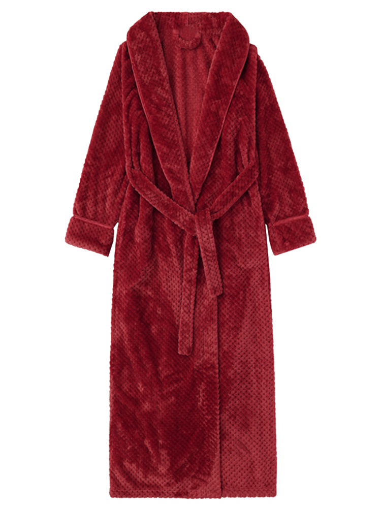 Plus-Size-Coral-Fleece-Thick-Cardigan-Coats-Pajamas-Gown-with-Belt-1618116