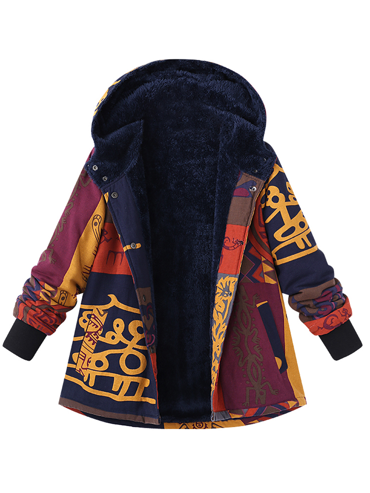 Plus-Size-Women-Vantage-Printed-Hooded-Pocket-Coats-1277574