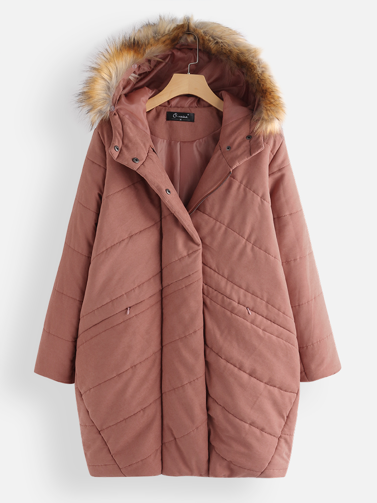 Twill-Detachable-Fur-Collar-Hooded-Thicken-Plus-Size-Winter-Coats-1592175