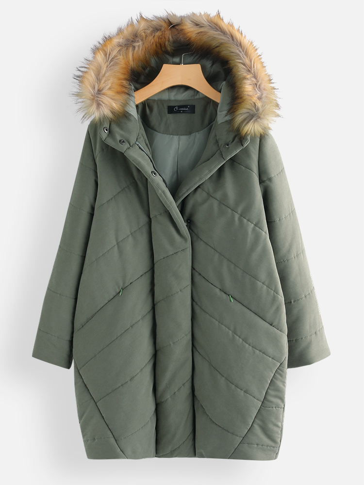 Twill-Detachable-Fur-Collar-Hooded-Thicken-Plus-Size-Winter-Coats-1592175