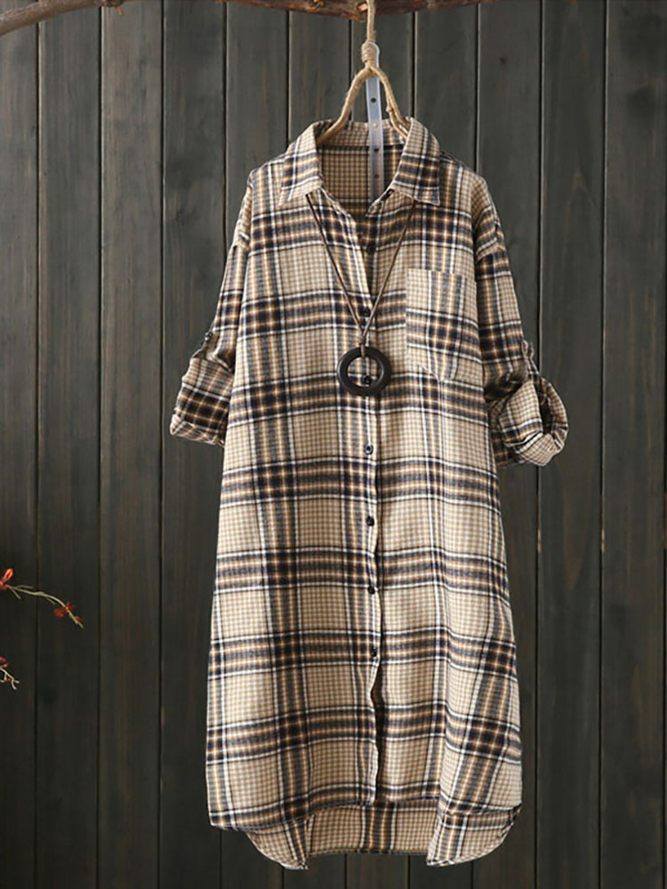 Women-Long-Sleeve-Plaid-Casual-Asymmetrical-Long-Blouse-1455787